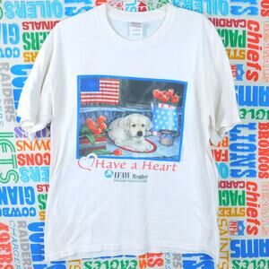 Vintage Campaign Against Cruelty T Shirt Size L Lab Retriever Have A Heart IFAW